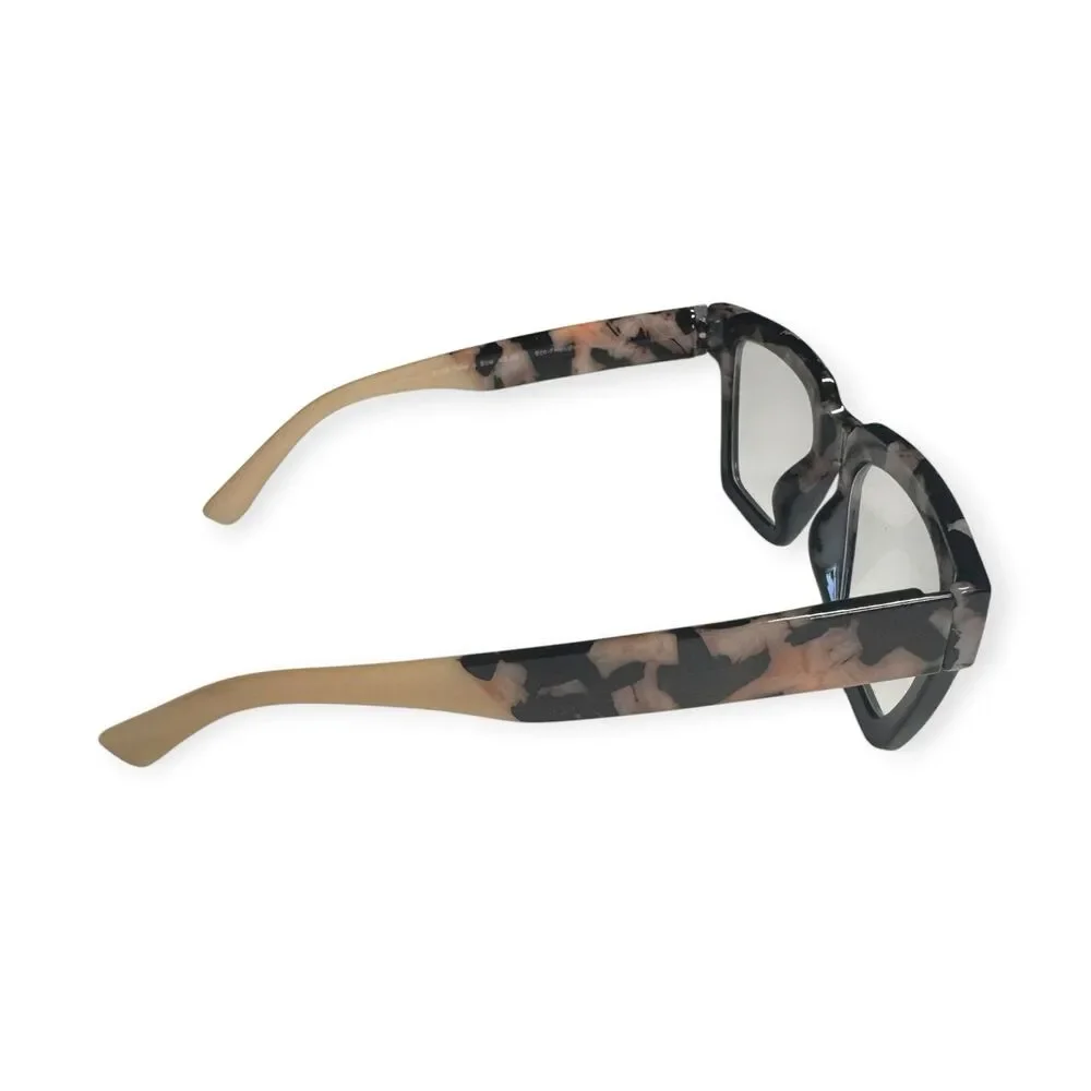 Peepers Take a Bow Tortoise Shell Eyeglasses Blue Light Large Frames Rectangle